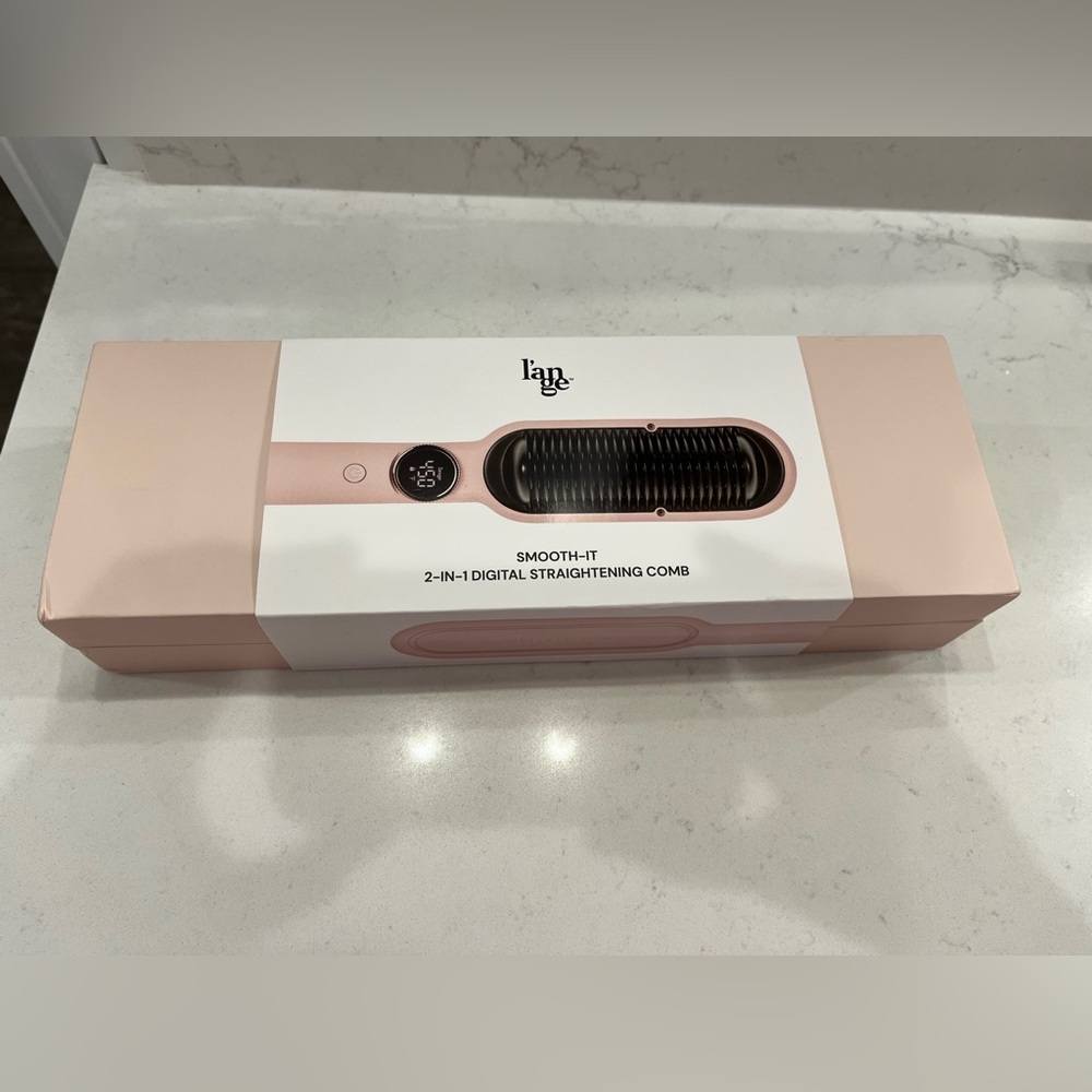 NEW L'ANGE Pink Smooth It Digital Straightening Comb/Brush